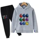 thumbnail image 3 of Conjunto de 2 piezas de sudadera y pantalones con estampado de dibujos animados de Sonic para niños de 2 a 12 años, ropa para niños y niñas, trajes deportivos para primavera y otoño, novedad de 2024, 3 of 5
