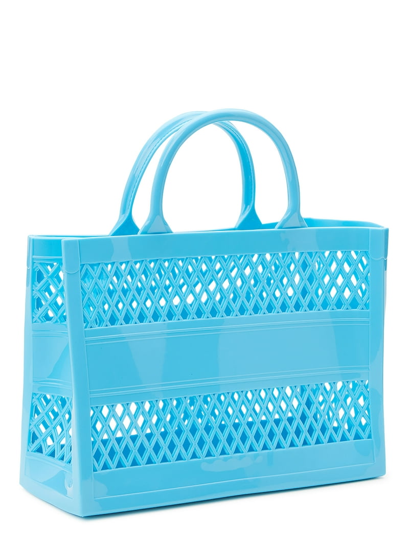 jelly bag ゼリーバッグ ビーチブルー 水色 S ミニサイズ　/m7 No Boundaries Women's Jelly Mini Tote Handbag Blue - Walmart.com