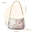 thumbnail image 3 of Womens Chain Shoulder Bag Roses Flowers Classic Tote Handbags Fashion Clutch Hobo Purse with Zipper for Travel Casual, 3 of 7