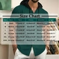 thumbnail image 3 of DPTALR George Mens Hoodie Shirts Short Sleeve Casual Button Down Lapel Pocket Army GreenBig and Tall Men XXL, 3 of 7