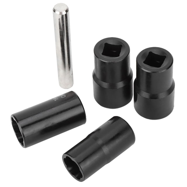 Extractor de tuercas de rueda, juego de 5 piezas de dados giratorios, extractor de bloqueo, extractor de tuercas de rueda con bloqueo, materiales ecológicos
