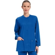 Cherokee Women's Snap Front Scrub Jacket with 3 Pockets and Knit Cuff - WW340