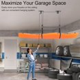 thumbnail image 2 of Kayak Hoist Pulley System for Garage, Durable Nylon Rope Ceiling Lift for 10-18 FT, Overhead Storage Rack for Canoe, Holds 150 LBS, Black, 2 of 9