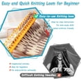 thumbnail image 3 of Knitting Loom Long Loom Knitting, 36 cm Rectangle Knitting Looms for Beginners, Scarf Loom Crochet Loom, Square Loom Knitting with Adjustable Pegs & Knitting Needles for Scarf Sweater, 3 of 7