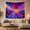 Striped Orb, variant on Striped Celestial Orb Over a Mirrored Cosmic Lake, Dreamy Psychedelic for Space Lovers, Galaxy Wall Art, Housewarming Gift, Tapestry Wall Hanging for Bedroom and Gaming Room
