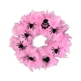 thumbnail image 4 of Corona de Halloween, guirnalda colgante festiva, decoración otoñal, adorno para puerta de entrada con diseño de araña juguetón, adecuada para paredes., 4 of 8