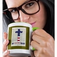 thumbnail image 2 of 3drose, Declaration of Independence Background with Christian Cross in Usa Colors, 11oz Two-tone Green Mug, 2 of 6