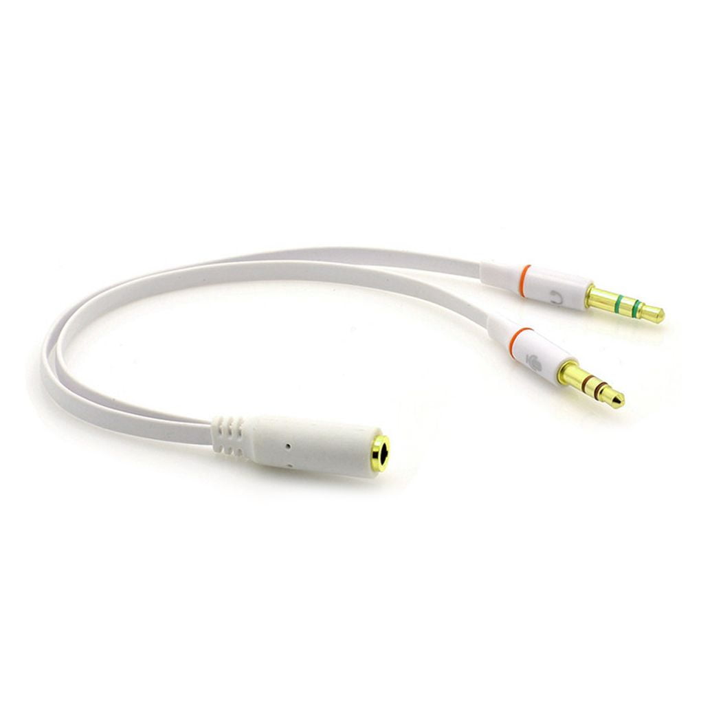 Headphone Mic Audio Y Splitter Cable Female To Dual Male