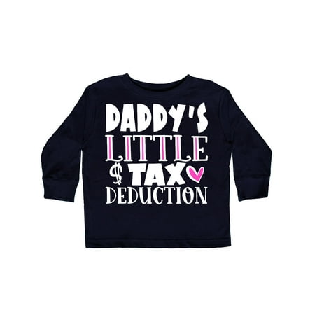

Inktastic Daddy s Little Tax Deduction Pink Hearts Gift Toddler Boy or Toddler Girl Long Sleeve T-Shirt
