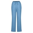 thumbnail image 4 of Tnhcen Women's Linen-Look Drawstring Pants - Elastic Waist Relaxed Fit Lightweight Breathable Casual Trousers for Summer Machine Washable & Versatile (S-2XL), 4 of 6