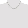 thumbnail image 3 of White Sterling Silver chain Rope Diamond-cut 16 in 1.7 mm, 3 of 3
