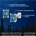 thumbnail image 2 of Gem Stone King 14K White Gold Persian Blue Moissanite Stud Basket Setting Earrings | 2.00 Cttw | Gemstone Birthstone | Octagon 7X5MM | Double Notch | Gold Earrings for Women Men, 2 of 6