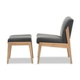 thumbnail image 4 of Baxton Studio Wera Mid-Century Retro Modern Dark Grey Fabric Slipper Lounge Chair and Ottoman Set-Color:Grey,Finish:Light Wood,Material:Particle Board/MDF,Quantity:1,Style:Mid-Century, 4 of 9