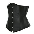 thumbnail image 2 of Stay Corset Underbust Corset Top Women Satin Lace Up Boned Underbust Corset Gothic Corset Black 7XL, 2 of 5