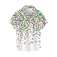 thumbnail image 2 of Feancey Holiday Sales Today Big and Tall Hawaiian Shirts for Men Mardi Gras Beach Party Shirt Short Sleeve Trendy Mask Print Button Down Shirts Novelty Holiday Hawaii Shirt Multicolor 5XL, 2 of 6