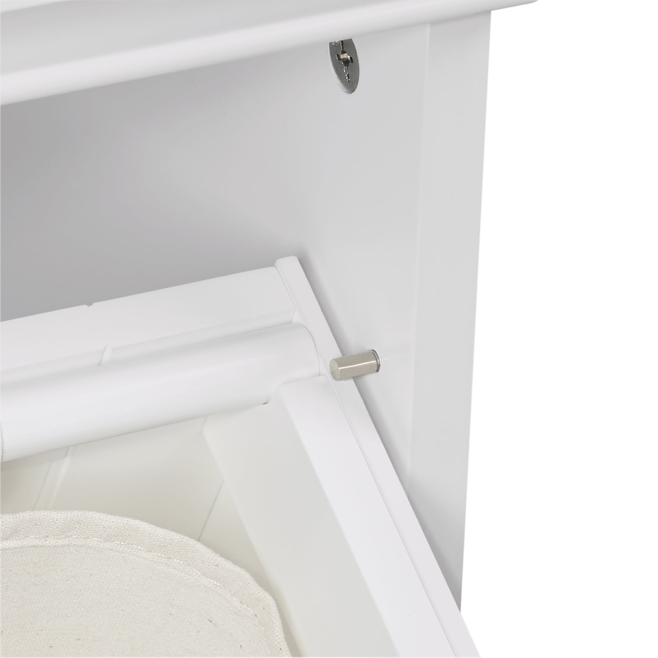 RiverRidge Somerset Tilt-Out Laundry Hamper Cabinet with Cloth Storage Bag - White