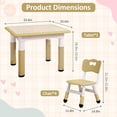 thumbnail image 2 of Eastvita ' Table/Chairs Set - Toddler-Height Adjustable Desk with Graffiti Desktop/4 Seats, 2 of 4