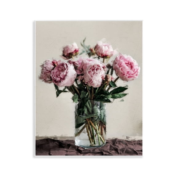 Stupell Industries Jar Of Roses Botanical & Floral Painting Unframed Art Print Wall Art, 11 x 14