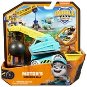 PAW Patrol, Rubble & Crew Motor’s Wrecking Ball Construction Vehicle and Collectible Figure, for Ages 3 and up