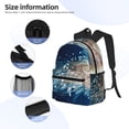 thumbnail image 5 of Picia White Jellyfish Dansing in the Ocean Large Capacity Backpack Classic Style Backpack Casual Backpack Water-Resistant School Work Travel Outdoor Backpack, 5 of 8
