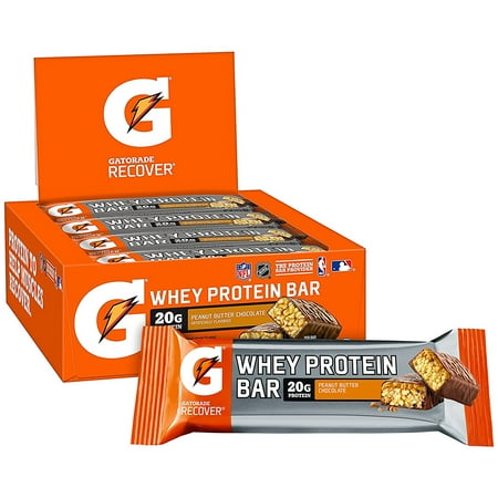 Gatorade Whey Protein Bar, Peanut Butter Chocolate, 12 Count