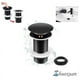 thumbnail image 1 of Tapón de desagüe para lavabo de baño, construcción de latón macizo con tratamiento de superficie negro mate, diseño emergente universal, prevención de óxido, dos capas de silicona gruesas de sellado,, 1 of 5