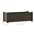 thumbnail image 2 of vidaXL Garden Raised Bed PP Mocha 39.4"x16.9"x13.8", 2 of 5