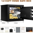 thumbnail image 6 of Safe Box with Fireproof Waterproof Bag, Home Safe with Keys & Pass Code & Wall Mount Kits, Money Safe with Smart Alert System for Money, Jewelry, and Documents, 1.2 Cu ft, 6 of 6