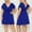 Blue, variant on Women's Short Sleeve Kimono Style Deep V Neck Casual Summer Dress M 4XL Plus Size plus Size Dress 3x Elegant Dresses Sequin Dress for Women Party Night