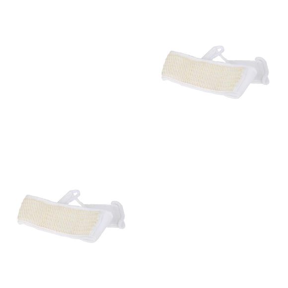 pitrice Bonrich Brosse de Bain en Loofah Naturel Exfoliant Bande de Dos Bande de Coupe Serviette de Bain 2ensemble