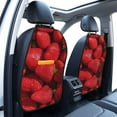 thumbnail image 5 of Uemuo Strawberry Red Printed Car Back Seat Protector,2 Pcs Backseat Car Organizer, Kick Mats Back Seat Protector , Back Seat Organizer for Kids, 5 of 8