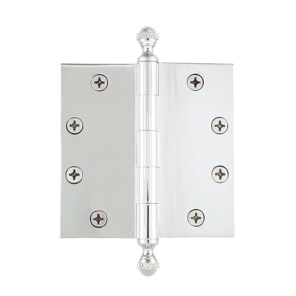 Grandeur 833998 4.5 X 4.5" Plain Bearing Square Corner Mortise Door Hinge - Chrome