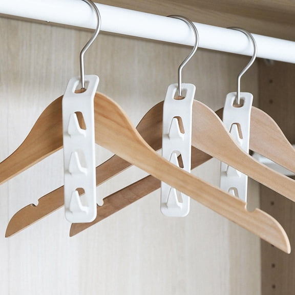 NUOLUX 3 Sets Multipurpose Wardrobe Hanger White Non Slip Compact Adult Use