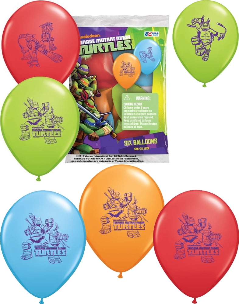 Teenage Mutant Ninja Turtles Latex Balloons (6ct) Teenage Mutant Ninja Turtles Latex Balloons (6ct)