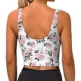 thumbnail image 3 of Lsque Rose Flowers Printed Women'S Sports Bra, Compression, Moisture Wicking, High-Impact Sports Bra For Women,Supportive sports bra-X-Large, 3 of 9