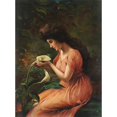 thumbnail image 2 of Anonymous 19x24 Gold Ornate Framed and Double Matted Museum Art Print Titled - Seated Woman Gazing at Calla Lily (1907), 2 of 4