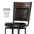 thumbnail image 6 of Powell Holloway 29" Indoor Metal Bar Stool with Swivel, Rustic Umber, 6 of 14