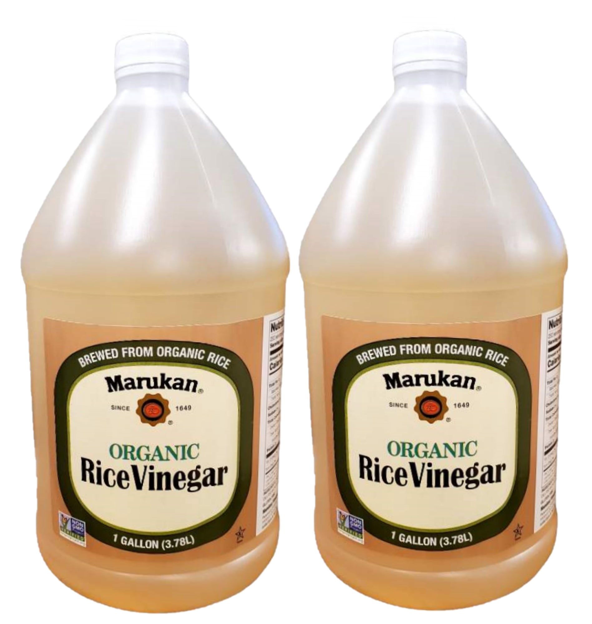 Marukan Organic Rice Vinegar, 1 Gallon Pack of 2