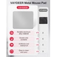 thumbnail image 3 of Mouse Pad Vaydeer de Metal Duro de Aluminio 30x24 cm Resistente al Agua, 3 of 7