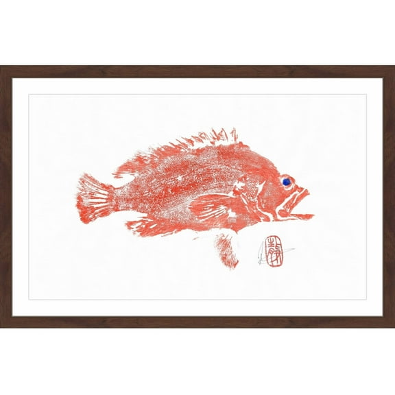 "Speckled Grouper" Framed Painting Print