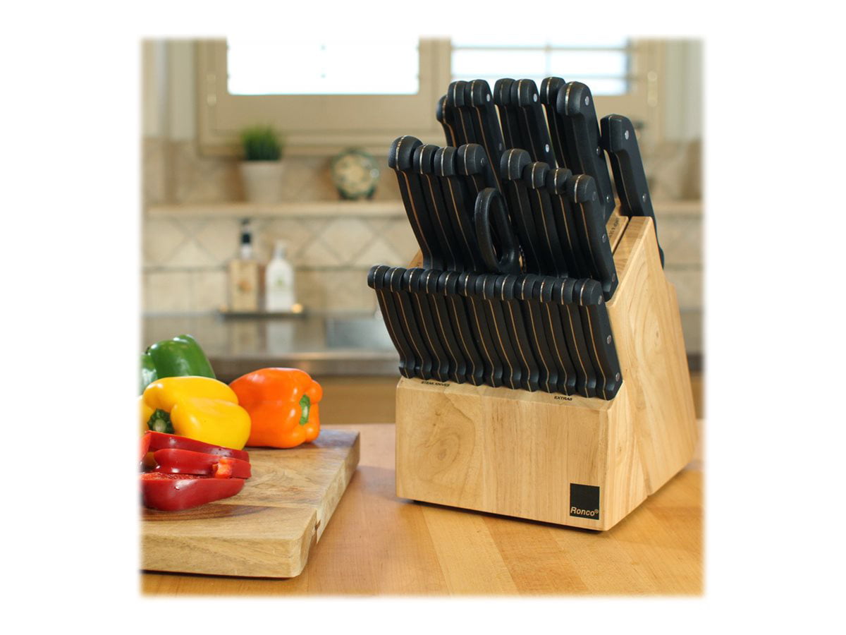 Ronco Six Star 30 Slot Cutlery Block with 17 Pieces