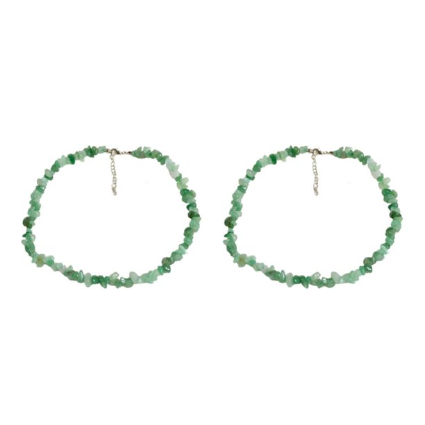 Minnieouse Collar de mujer estilo boho - Perfecto para cualquier ocasión Collar para mujer Collar de piedra Collar de mujer Accesorios verde 1 verde 1 2piezas