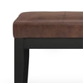 thumbnail image 4 of Lacey 41" WD Tufted Ottoman Bench in Distressed Chestnut Brown Vegan Leather, 4 of 10
