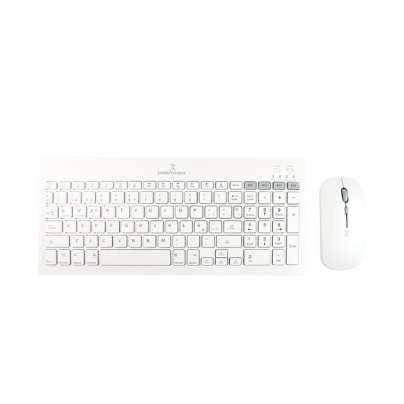 Kit Inalámbrico Mouse y Teclado Perfect Choice PC-201380-Blanco