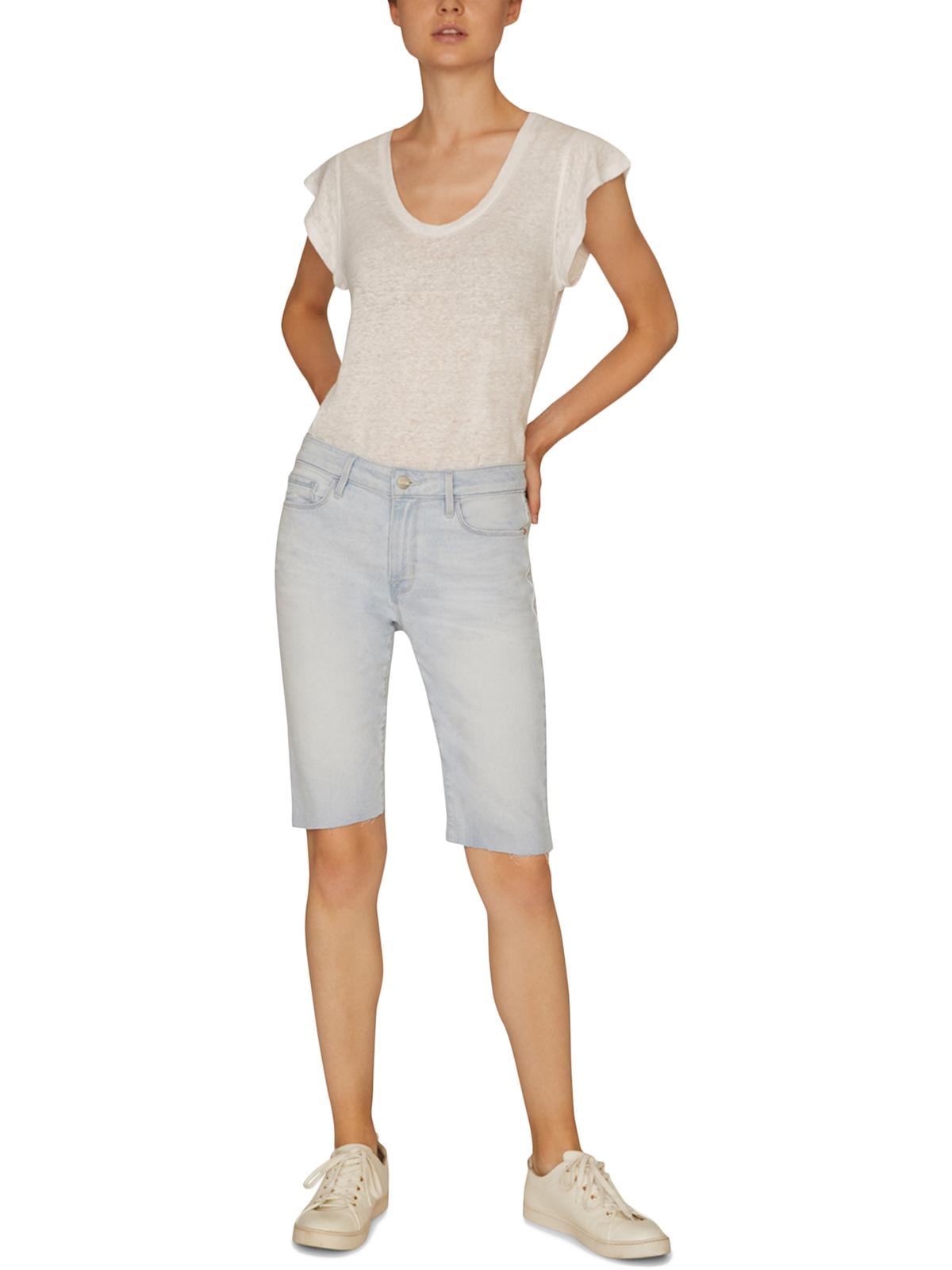 light wash bermuda shorts