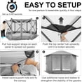 thumbnail image 4 of COBIZI 12x12 Pop-up Gazebo Starry Sky Screen Canopy Tent Screen House with 5 sidewalls and Mosquito Nettings for Camping, Hub Tent Instant Screened Canopy with Carrying Bag and Ground Stakes, Gray, 4 of 9