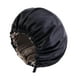 thumbnail image 4 of Gorro de satén para mujer, portátil, ajustable, cómodo, de doble capa Negro, 4 of 9
