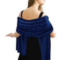thumbnail image 5 of Elegant Velvets Shawl Solid Color Neck Shawl Women's Shawl Multipurpose Shawl for Weddings Parties and Everyday Wear, 5 of 8