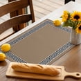 thumbnail image 3 of Placemats Set of 6, Geometric Greek Key Design Place Mats Brown Tablemats Washable Placemat Table Decoration for Kitchen Table Dinner Party Home Decor Indoor Outdoor 13x19 Inch, 3 of 9