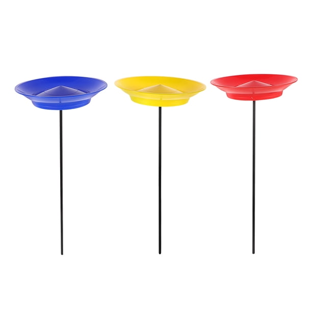 Juego de 3 platos de malabares con palos. Platos de malabares de equilibrio con varillas superiores, ideales para espectáculos de circo, eventos deportivos y entrenamiento sensorial.